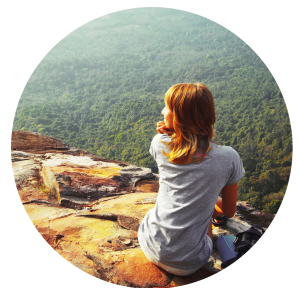 woman on mountain